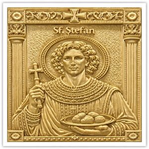 Icoană Sfântul Stefan (Calitate Premium, Stil Bizantin)