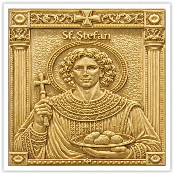 Icoană Sfântul Stefan (Calitate Premium, Stil Bizantin)