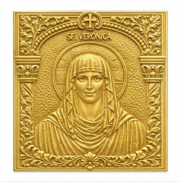 Icoană Sfânta Veronica (Calitate Premium, Stil Bizantin)