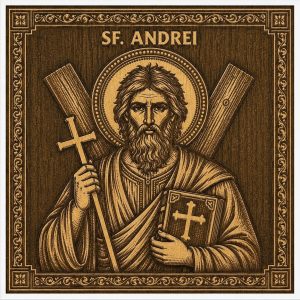 Icoană Sfântul Andrei – Gravată Laser