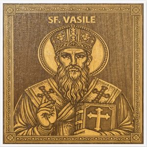 Icoană Sfântul Vasile - Gravată Laser